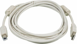 Кабель USB2.0 NingBo USB A m - USB B m , ферритовый фильтр , 3м, серый [usb2.0-am/bm-3m-mg]