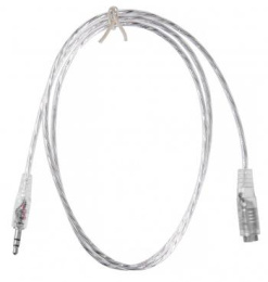 Кабель-удлинитель аудио Buro Jack 3.5 (m) -  Jack 3.5 (f),  1м, прозрачный [cab025-1m]