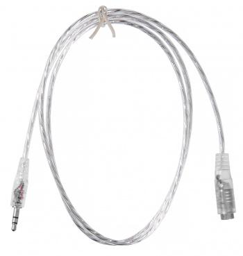 Кабель-удлинитель аудио Buro Jack 3.5 (m) -  Jack 3.5 (f),  1м, прозрачный [cab025-1m]