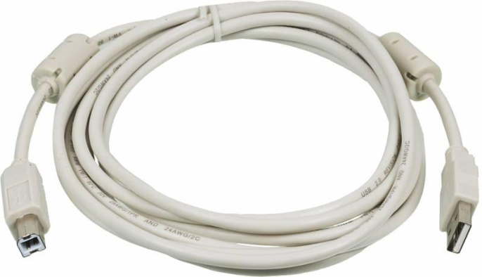 Кабель USB2.0 NingBo USB A m - USB B m , ферритовый фильтр , 3м, серый [usb2.0-am/bm-3m-mg]