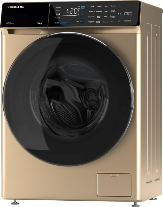 Стиральная машина HIBERG i-DDQ9-712 G, с фронтальной загрузкой, 7кг, 1200об/мин, инверторная