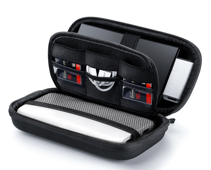 Органайзер UGREEN LP128 40707 Hard Disk &amp; Accessory Multi-functional Storage Bag для кабелей, наушников и жестких дисков. Размер: маленький. Цвет: черный