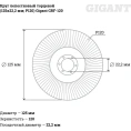 Круг лепестковый торцевой 125x22.2 мм; P120 Gigant GRF-120