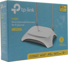 Wi-Fi роутер TP-LINK TL-WR842N,  Wi-Fi 4,  N300,  2.4ГГц, 4 LAN,  1xUSB, белый