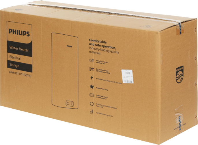Водонагреватель Philips YA AWH1611/51 50YA 2кВт 50л электрический настенный/белый