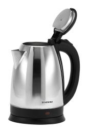 Чайник электрический Starwind SKS1050 1.8л. 1500Вт серебристый/черный корпус: металл/пластик