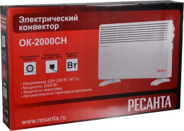 Конвектор Ресанта ОК-2000СН,  2000Вт,  с терморегулятором, белый [67/4/21]