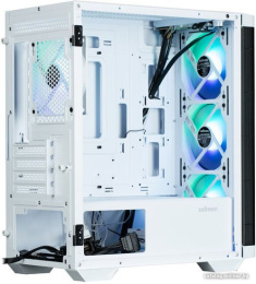 Корпус Zalman M4 Белый материал: сталь, пластик, окно: закаленное стекло, Power, LED Button, Power/HDD LED, MIC, Audio, 2xUSB 3.0, 1xUSB2.0, без БП, 1х3.5''/2.5'', 1x3.5'', 2x2.5"