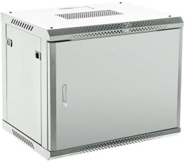 Rexant 04-0964-121 Настенный телекоммуникационный шкаф 19" 9U 600?450мм, дверь металл, с задней стенкой, разборный, серый RAL 7035