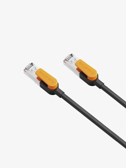 Патч-корд CABLETIME CN61H (CT-CAT6F-PB1) 1 м, FTP CAT6 Gigabit Ethernet из чистой меди, оранжевый+черный