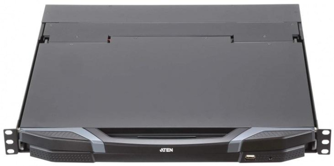 KVM консоль ATEN 1U Ultra Short Depth 18.5” Short Depth USB HDMI Single Rail LCD Console 1920 x 1080 CL3700NW-ATA-RG