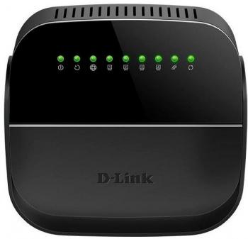 Wi-Fi роутер D-Link DSL-2640U/R1A,  Wi-Fi 4,  N150,  2.4ГГц, 4 LAN,  1 WAN/LAN, ADSL2+ (AnnexA/L/M), черный