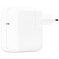 Зарядное устройство для MacBook Apple 30W USB-C Power Adapter A2164 MY1W2ZM/A сетевое зарядное для телефонов/для планшетов/для ноутбуков, разъем подключения отсутствует нужен кабель , выходная мощность 30 Вт, быстрая зарядка