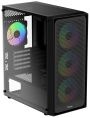 Корпус для ПК Ocypus Gamma-C50-BKG400XX-GL Case Gamma C50 BK ARGB mATX / win / black / 4 ARGB fans / noPSU