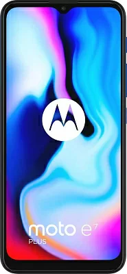 Смартфон Motorola XT2081-2 moto E7 Plus 64Gb 4Gb синий моноблок 3G 4G 2Sim 6.5" 720x1600 Android 10 48Mpix 802.11 b/g/n GPS GSM900/1800 GSM1900 MP3 FM A-GPS microSD max512Gb