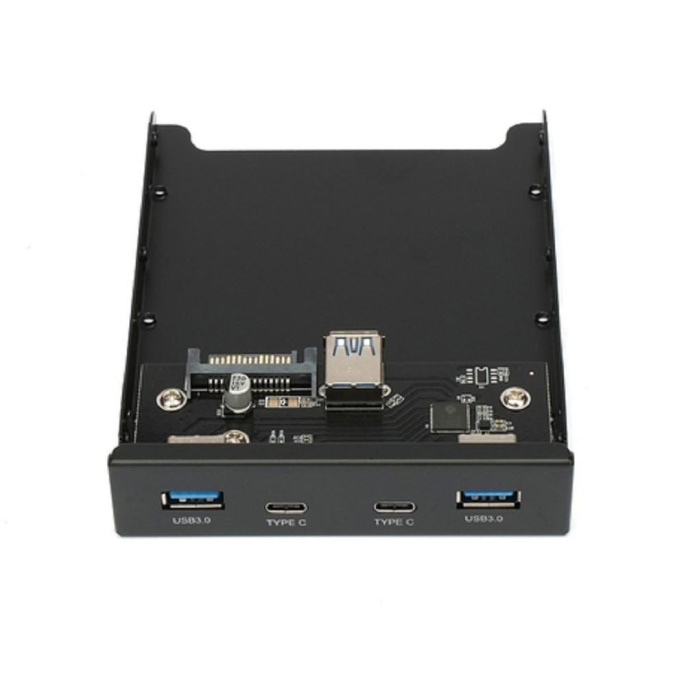 Адаптер Gembird Планка USB 3.0 на переднюю панель в отсек 3.5" 2xUSB-A 3.0 + 2xType-C FP3.5-USB3-2A2C