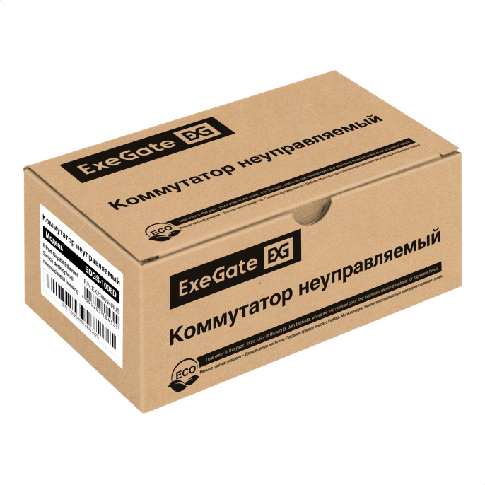 Коммутатор неуправляемый ExeGate EDGS-1008D 8-портовый гигабитный UTP 10/100/1000 Base-T, металлический корпус, с функцией энергосбережения Green Ethernet Technology , настольный/настенный EX298694RUS
