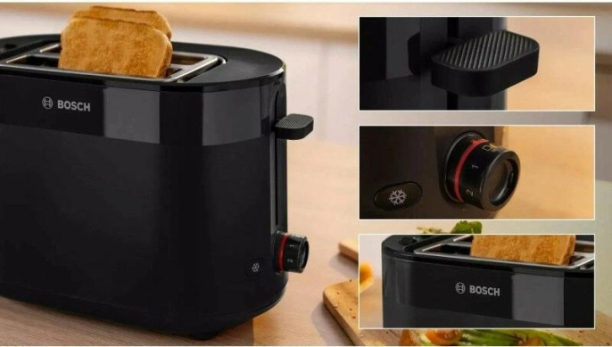 Тостер Bosch TAT2M123,  черный