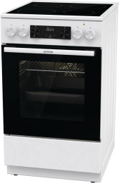 Электрическая плита Gorenje GEC5C61WG,  стеклокерамика,  без крышки,  белый