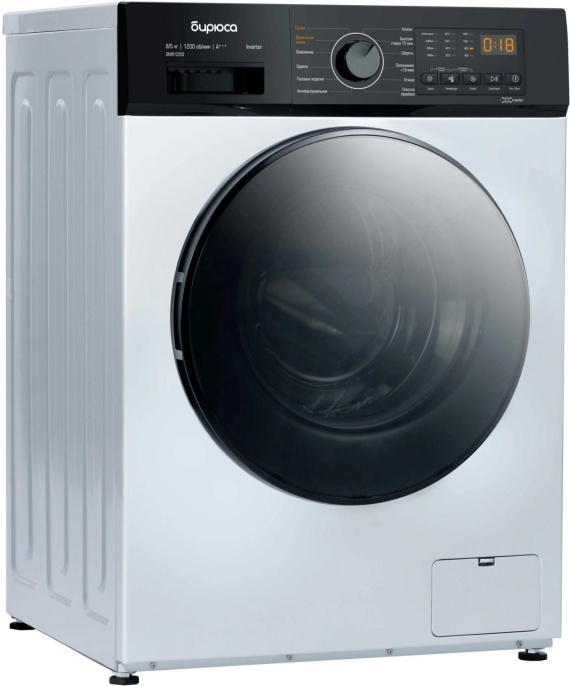Стиральная машина Бирюса WMD-SM812/03, с фронтальной загрузкой, 8кг, 1200об/мин, с паром, с сушкой, инверторная