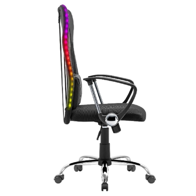 Defender игровое кресло Totem черный,подсветка,сетка,64335