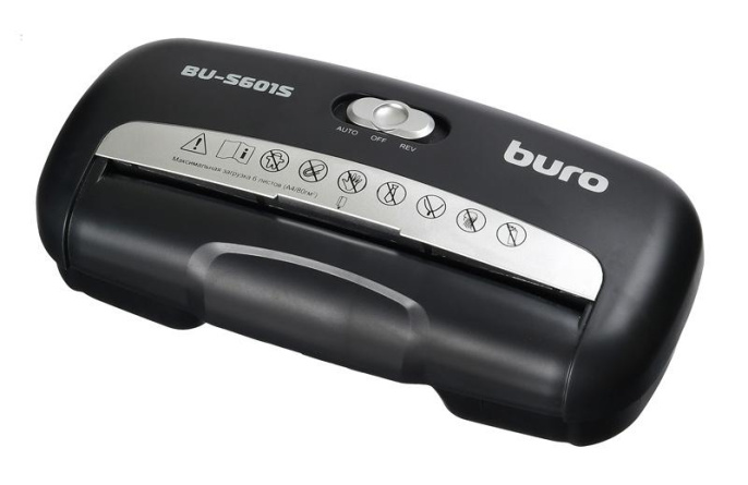 Уничтожитель бумаг Buro Home BU-S601S,  P-1,  6 мм, 6 лист. одновременно, 10л