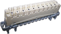 Плинт Lanmaster (TWT-LSA10P-DIS-5E) 10 пар LSA-PROFIL размык. ABS пластик белый
