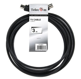 NONAME Кабель-удлинитель антенный Telecom TV m /F-TV f 3м. черный TTV9501-3M
