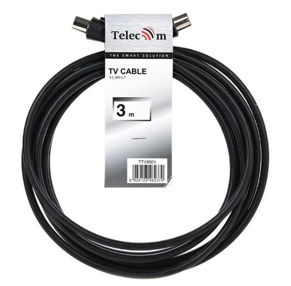 NONAME Кабель-удлинитель антенный Telecom TV m /F-TV f 3м. черный TTV9501-3M