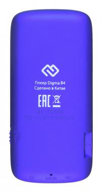 MP3 плеер Digma B4 flash,  8ГБ,  синий