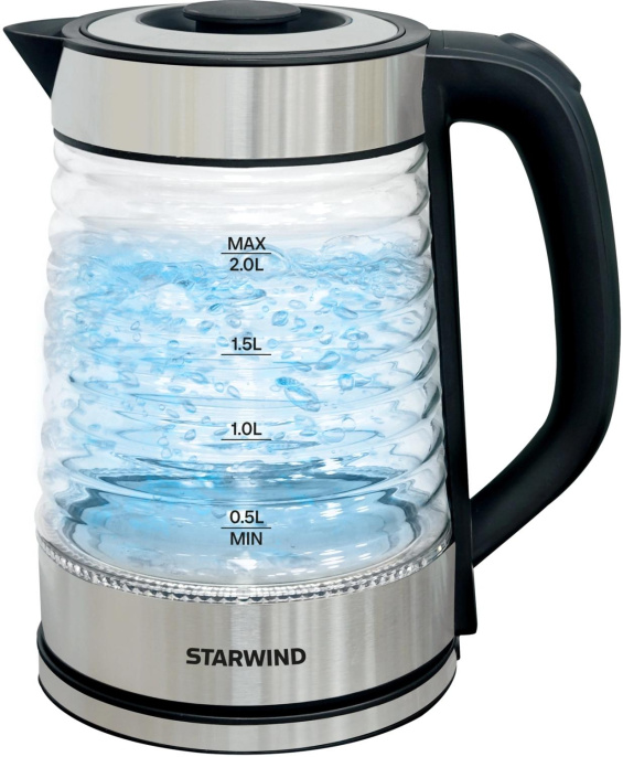 Чайник электрический StarWind SKG2111, 2л, стекло