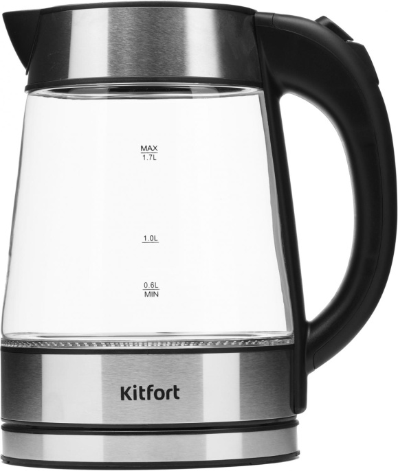 Чайник электрический KitFort KT-6118, 1.7л, стекло
