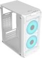 Корпус mATX Oklick OCC-MN302F, Mini-Tower, без БП,  белый