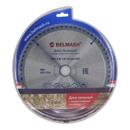Диск пильный (250x3/1.8x32/30 мм; 60T) Белмаш RD132A