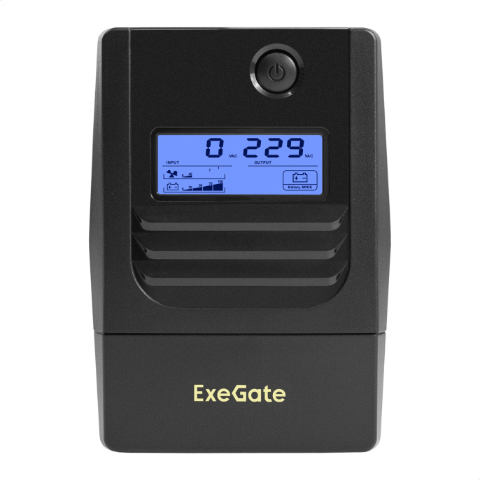 ИБП ExeGate Smart LB-500.LCD.AVR.4C13 (500VA/300W, LCD, AVR, 4*C13, батарея 12V 4.5Ah, Black) EX299636RUS