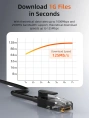 Патч-корд CABLETIME CN60H (CT-CAT6U-PB1) 1 м, UTP гигабитного Ethernet CAT6, черный
