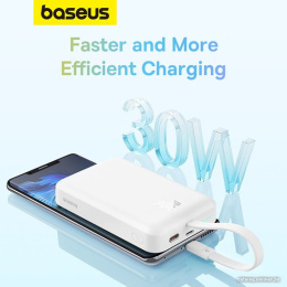 Портативное зарядное устройство Baseus P1002210B223-00 Magnetic Mini Wireless Fast Charge Type-C Edition 10000mAh 30W Stellar White (PPCXM10T)