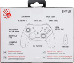 Геймпад беспроводной A4TECH Bloody GPW50 Sports белый [gpw50 sports white]