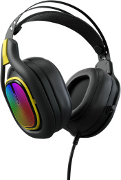 Гарнитура игровая GMNG HS-L630G,  для компьютера, мониторные,  проводные, черный  / желтый [1533561]