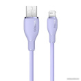 Кабель Baseus P10355700511-00 Pudding Series Fast Charging USB to iP 2.4A 1.2m Nebula Purple передача данных: 480 Мбит/с, поддержка быстрой зарядки