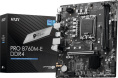 Материнская плата MSI Pro B760M-E DDR4 mATX, сокет Intel LGA1700, чипсет Intel B760, память 2xDDR4, слоты: 1xPCIe x16 4.0, 1xM.2