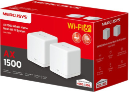 Бесшовный Mesh роутер Mercusys Halo H60X(2-pack) AX1500 10/100/1000BASE-TX белый (упак.:2шт)