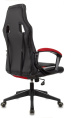 Кресло игровое ZOMBIE Arena, ткань/экокожа, до 120кг, черный/красный