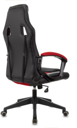 Кресло игровое ZOMBIE Arena, ткань/экокожа, до 120кг, черный/красный