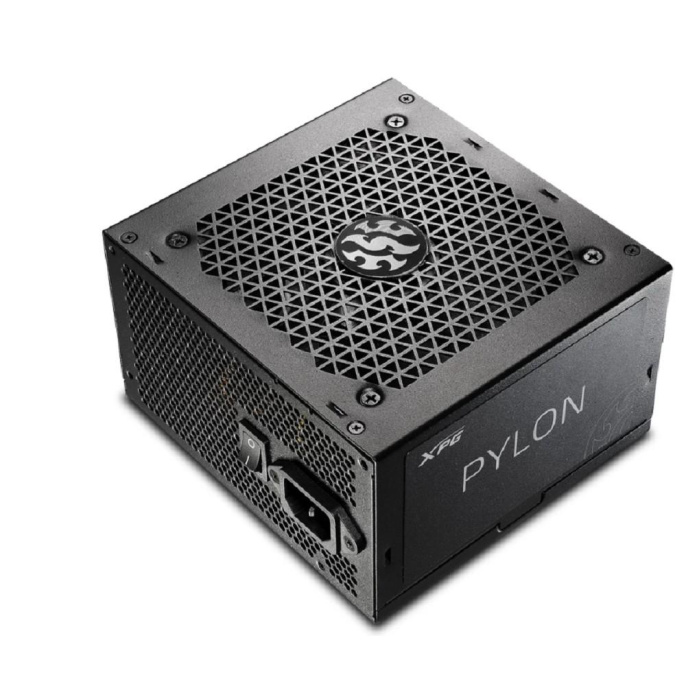 XPG Pylon 650 ATX 2.52, 650W, PWM 120mm FDB fan, Active PFC, DC to DC, 80+ BRONZE,Japanese main capacitor RET (PYLON650B-BKCEU)