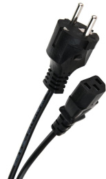 Кабель компьютер - розетка 220V 1.8м Европейский стандарт TP021-1.8-BK
