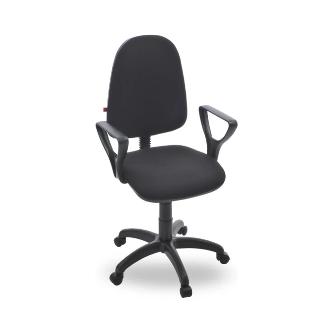 Кресло офисное Фабрикант Ткань, Мебельная, ТК-1 черный, г/п 140, ПВМ, PL 600, гольф, ролик Престиж кресло 4610018461425