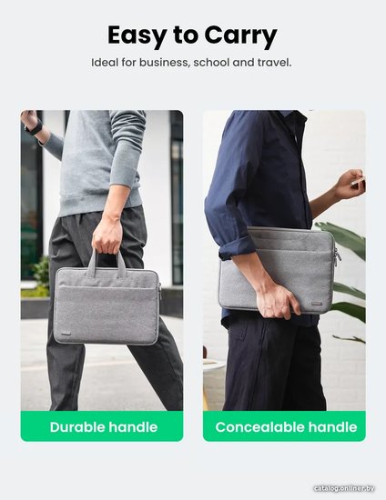 Сумка UGREEN LP437 50337 Laptop Bag для ноутбуков 14″-14.9″ дюймов. Цвет: серый (50337_)
