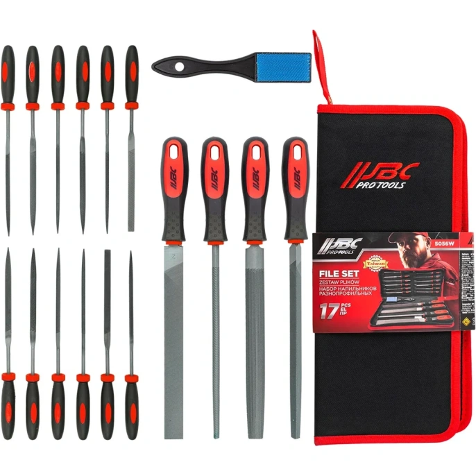 Набор напильников разнопрофильных JBC 17шт JCB-5056W(61784)