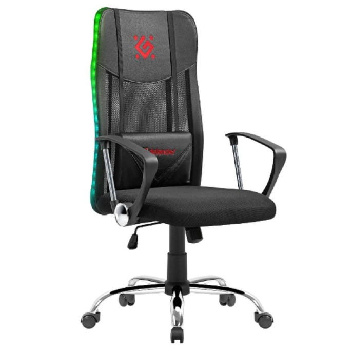 Defender игровое кресло Totem черный,подсветка,сетка,64335